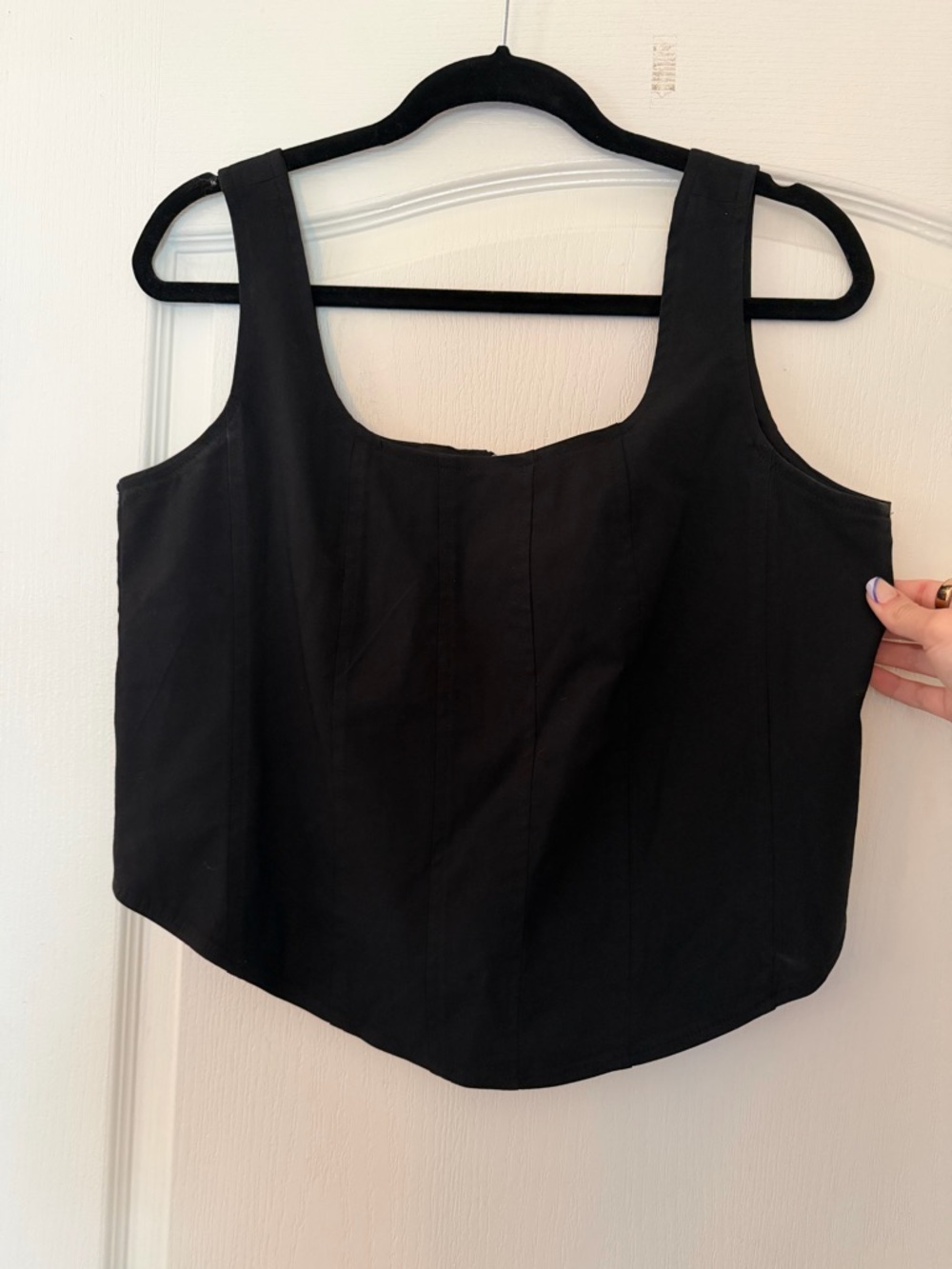 torrid Black Square Neck Cropped Tank